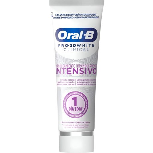 Oral-B Dentr&iacute;fico Pro-3d White Blanqueamiento Intensivo Pasta de dientes blanqueadora elimina y protege de futuras manchas en tan solo 1 d&iacute;a 75 ml