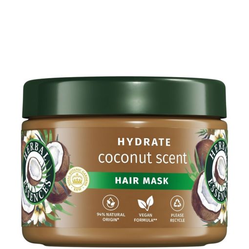 Herbal Essences Coconut Scent Hydrate Hair Mask Mascarilla vegana hidratante ofrece una sensaci&oacute;n de equilibrio con suave aroma para cabello seco 500 ml