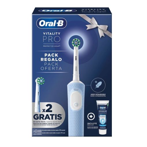 Oral-B Cepillo Dental Vitality Pro Pack Regalo Set dental para una limpieza profunda + 2 recambios