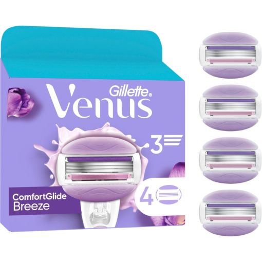 Gillette Venus Comfortglide Breeze Recambio Maquinilla de afeitar ofrece una depilaci&oacute;n suave apurada y duradera 4 uds