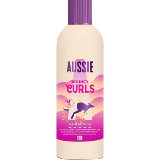 Aussie Bouncy Curls Shampoo Champ&uacute; vegano hidratante intenso sin sulfatos ofrece una limpieza suave para cabello rizado y ondulado