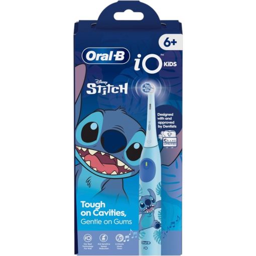 Oral-B Cepillo Dental Io Kids Stitch Pack Regalo Cepillo de dientes el&eacute;ctrico ofrece limpieza profesional con la mejor tecnolog&iacute;a