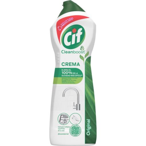 Cif Original Limpiador En Crema Limpiador multiusos cremoso ofrece limpieza profunda para un acabado brillante en las superficies 750 ml