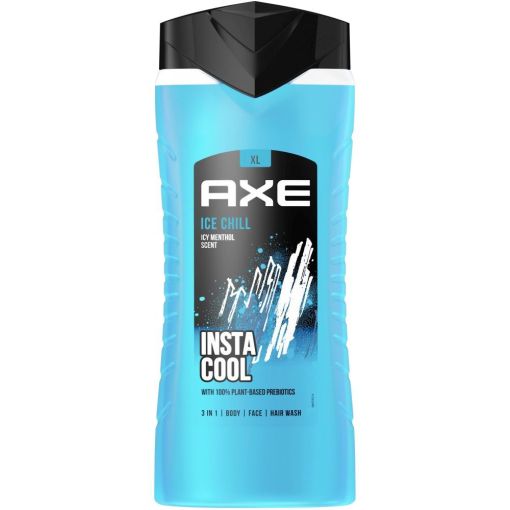 Axe Gel De Ducha Ice Chill Insta Cool 3 In 1 Gel de ducha ofrece sensaci&oacute;n refrescante y aroma irresistible a menta y lim&oacute;n congelado 400 ml