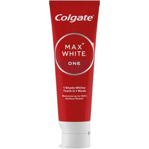 Colgate Dent&iacute;frico Max White One Pasta de dientes con fl&uacute;or blanquea y elimina hasta el 100% de las manchas 75 ml