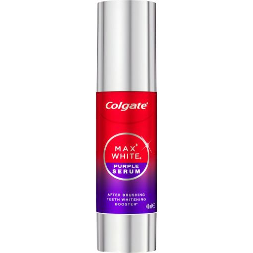 Colgate Max White Purple Serum Potenciador De Blanqueamiento S&eacute;rum potenciador del blanqueamiento post cepillado correcci&oacute;n inmediata del color 40 ml