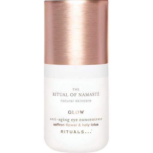 Rituals The Ritual Of Namaste Glow Anti-Aging Eye Concentrate Contorno de ojos antiedad suaviza patas de gallo y arrugas con flor de azafrán 15 ml
