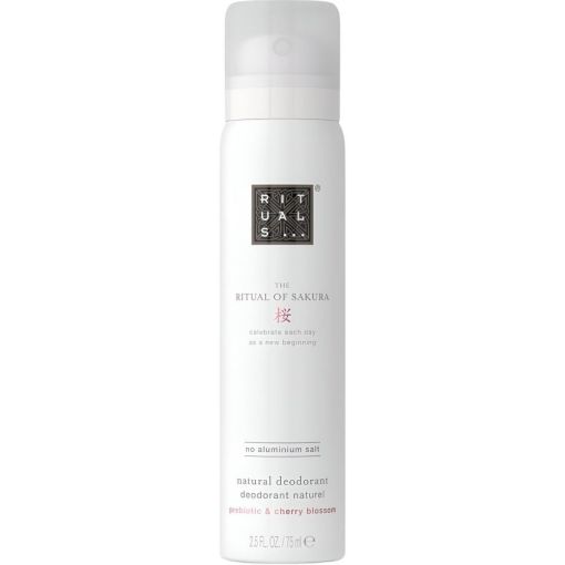 Rituals The Ritual Of Sakura Natural Desodorante Spray Desodorante natural antiolor mantente fresco y seguro 24 horas con aroma a leche de arroz y flor de cerezo