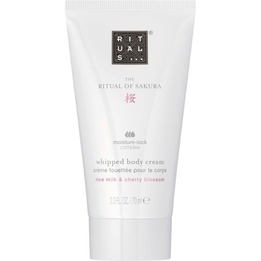 Rituals The Ritual Of Sakura Whipped Body Cream Crema corporal hidratante de textura batida y no grasa ofrece piel suave con aroma a flor de cerezo y leche de arroz