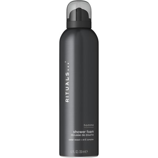 Rituals Homme Shower Foam Gel de ducha revitalizante en espuma limpia en profundidad con vitamina c y madera de cedro 200 ml