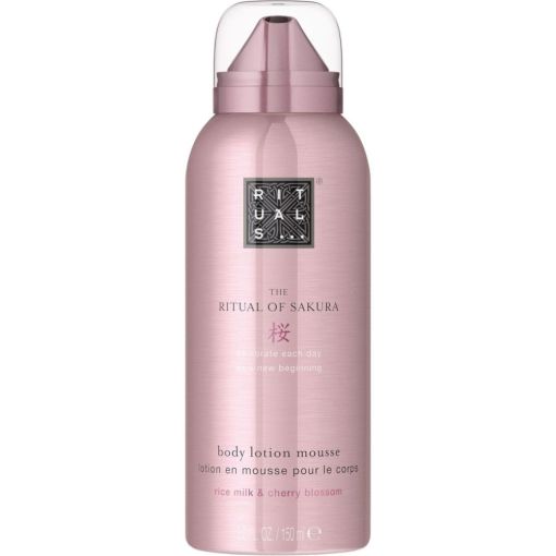 Rituals The Ritual Of Sakura Body Lotion Mousse Loción corporal espumosa hidrata recuperando suavidad y elasticidad de la piel con aroma a leche de arroz y flor de cerezo 150 ml