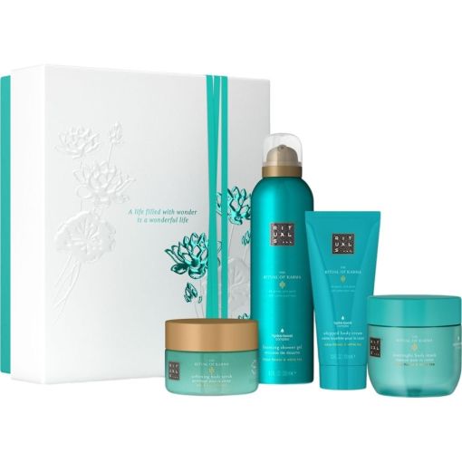 Rituals The Ritual Of Karma Estuche Rutina de ba&ntilde;o relajante y equilibrante ideal para regalar con aroma a flor de loto y t&eacute; blanco