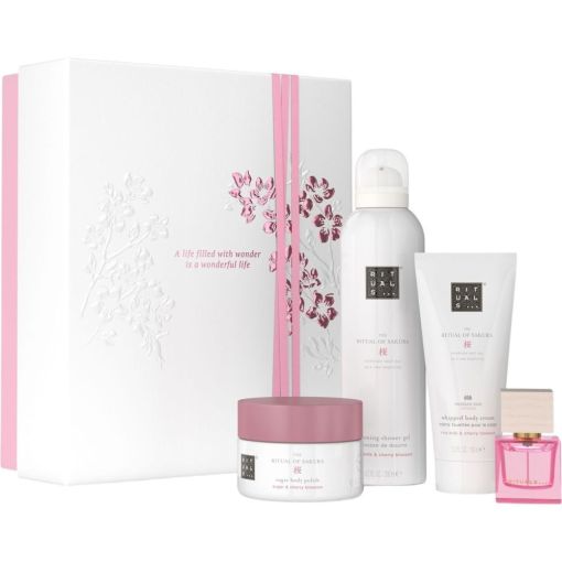 Rituals The Ritual Of Sakura Estuche Rutina de ba&ntilde;o relajante y equilibrante ideal para regalar con aroma a flor del cerezo y leche de arroz