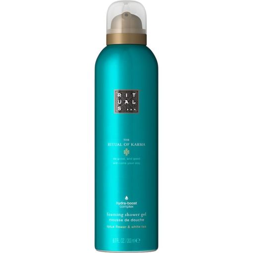 Rituals The Ritual Of Karma Foaming Shower Gel Gel de ducha en espuma suaviza la piel dejando un aroma a loto sagrado y té blanco 200 ml