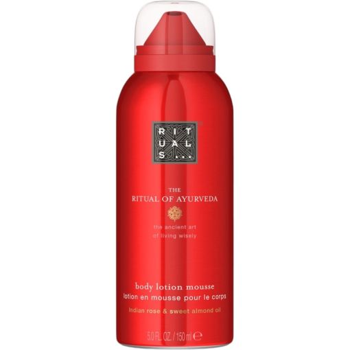 Rituals The Ritual Of Ayurveda Body Lotion Mousse Loci&oacute;n corporal en mousse hidrata la piel dejando un aroma a rosa de la india y aceite de almendra 150 ml
