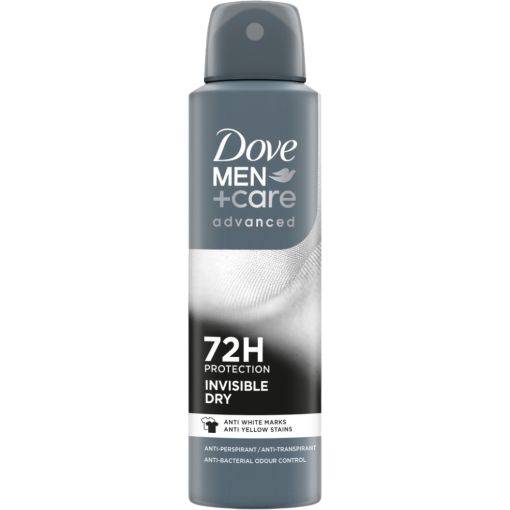 Dove Men +Care Advanced Invisible Dry Desodorante Spray Desodorante antitraspirante 0% alcohol ayuda a combatir sudor y olor durante 72 horas 150 ml