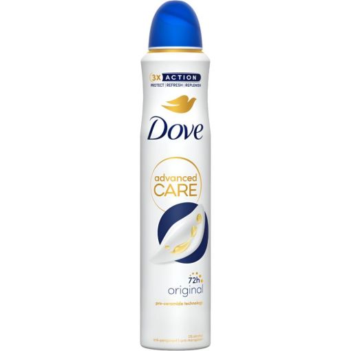 Dove Advanced Care Original Desodorante Spray Desodorante sin alcohol antitranspirante hasta 72 horas de protecci&oacute;n 200 ml