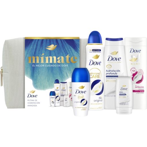 Dove M&iacute;mate Neceser Set de ba&ntilde;o para cuidado personal nutre y cuida tu piel