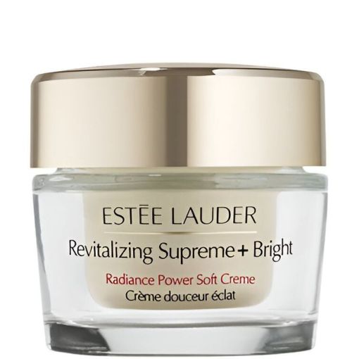 Estee Lauder Revitalizing Supreme+ Bright Radiance Power Soft Creme Crema mejoradora de manchas y marcas de acn&eacute; con vitamina c para piel m&aacute;s suave y sedosa