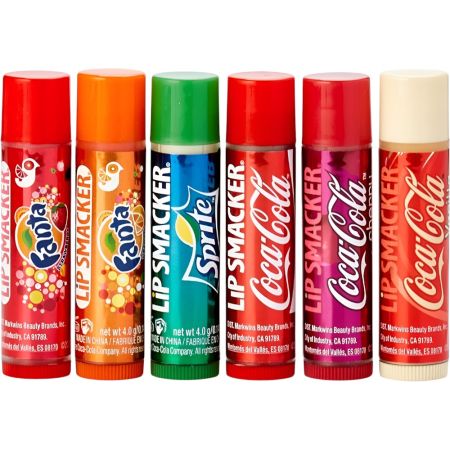 Lip Smacker Coca Cola Bote Metálico Bálsamos labiales de diferentes sabores perfectos para regalar 6 uds