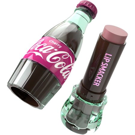 Lip Smacker Coca Cola Botella Cherry Bálsamo labial con divertido diseño ideal para regalar ofrece unos labios hidratados suaves y brillantes