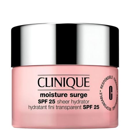 Clinique Moisture Surge Spf 25 Crema de día hidratante de textura nube ofrece protección solar incluso en tonos más oscuros