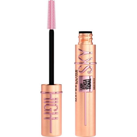 Maybelline Lash Sensational Sky High Rose Gold Glitz Edición Limitada Máscara de pestañas con color ofrece una longitud sin límites y volumen redefinido