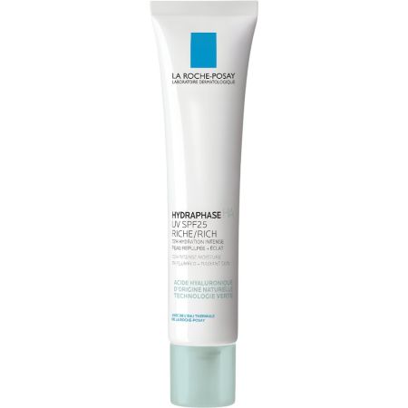 La Roche Posay Hydraphase Ha Riche/Rich Spf 25 Crema facial de día enriqueicida hidrata y protege con ácido hialurónico puro 72 horas 40 ml