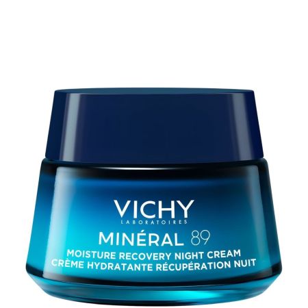 Vichy Minéral 89 Moisture Recovery Night Cream Crema de noche hidratante de textura fundente recuperadora ofrece hidratación volumen y luminosidad 50 ml