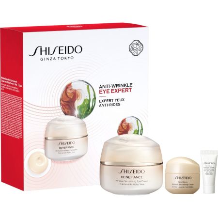 Shiseido Benefiance Wrinkle Smoothing Cream Estuche Contorno de ojos antiedad hidrata y corrige 15 ml