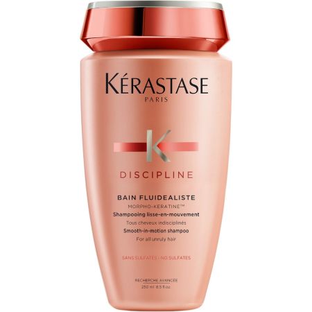 Kerastase Discipline Bain Fluidealiste Gentle Shampooing Champú sin sulfatos ofrece manejabilidad y control del encrespamiento para cabello encrespado