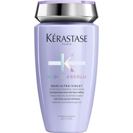 Kerastase Blond Absolu Bain Ultra-Violet Shampooing Champú neutralizante del color para cabello rubio decolorado o gris 250 ml