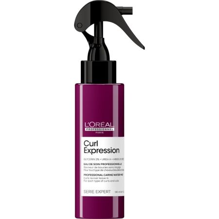 L'Oreal Professionnel Curl Expression Professionnal Caring Water Agua capilar reanimadora de rizos 6 veces más definición y 48 horas de protección antifrizz 190 ml