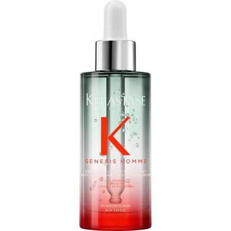 Kerastase Genesis Homme Sérum Anti-Chute Fortifiant Sérum capilar para conseguir un aspecto más voluminoso de forma inmediata para cabello debilitado 90 ml