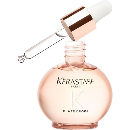 Kerastase Gloss Absolu Glaze Drops Aceite capilar de textura ligera ofrece suavidad y brillo intenso para cabello largo con encrespamiento 45 ml