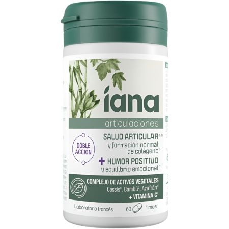 Íana Articulaciones Y Humor Positivo Complemento Alimenticio Complemento alimenticio para inconfort o molestias articulares diarias estado de ánimo y equilibrio emocional 60 uds