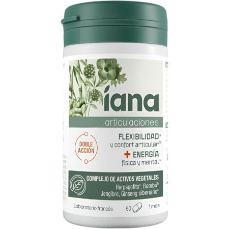 Íana Articulaciones Flexibilidad Energía Complemento Alimenticio Complemento alimenticio ayuda a mantener la flexibilidad y bienestar articular mayor energía física y mental 60 uds