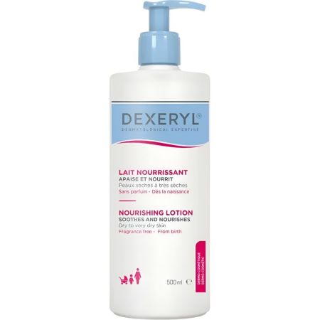 Dexeryl Lait Nourrissant Loción nutritiva hidrata repara y alivia en profundidad los síntomas de sequedad 500 ml