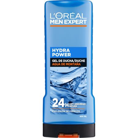 L'Oreal Men Expert Hydra Power Gel De Ducha Gel de ducha sensación de frescor evita la tirantez 400 ml