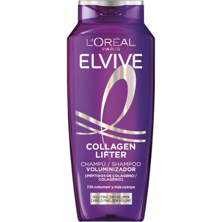 Elvive Collagen Lifter Champú Voluminizador Champú hidratante con péptidos de colágeno da volumen a las raíces sin apelmazar hasta 72 horas 400 ml