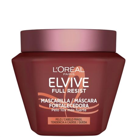 Elvive Full Resist Mascarilla Fortalecedora Mascarilla capilar antirotura desenreda suavemente protegiendo para cabello con tendencia a caerse 300 ml