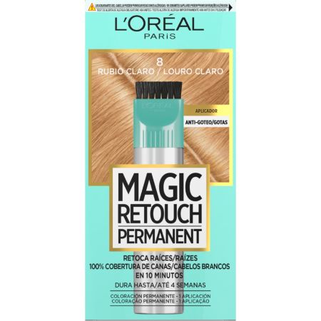 L'Oreal Magic Retouch Permanent Retoca Raíces Coloración permanente de raíces con canas se funde naturalmente con el color del cabello en solo 10 minutos