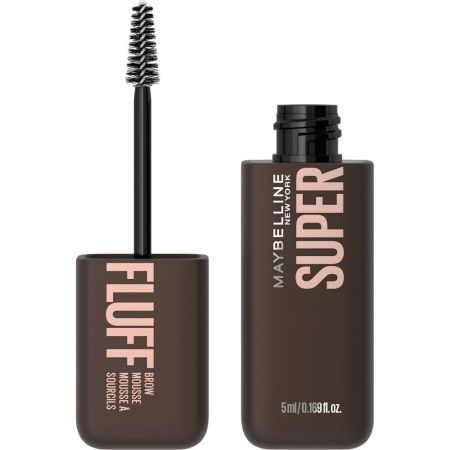 Maybelline Superfluff Brow Mousse Gel de cejas fijador con color de textura mousse ofrece color al instante para acabado más marcado