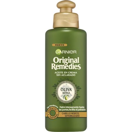 Original Remedies Oliva Mítica Aceite En Crema Sin Aclarado Aceite capilar altamente nutritivo suaviza y repara sin apelmazar con aceite de oliva virgen para cabello seco 200 ml
