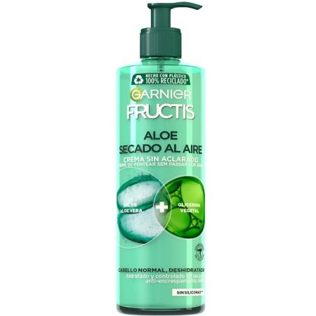 Fructis Aloe Secado Al Aire Crema Sin Aclarado Crema sin aclarado hidrata sin apelmazar controla y da forma sin secador para cabello largo 400 ml