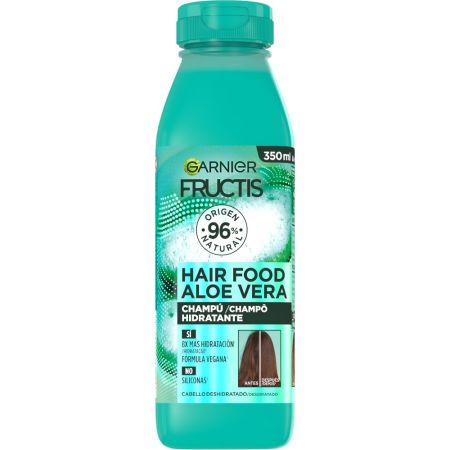 Garnier Hair Food Aloe Vera Champú Champú vegano hidratante nutre y aporta suavidad para cabello normal 350 ml
