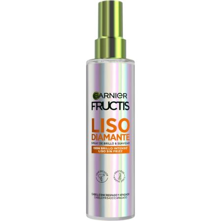 Fructis Liso Diamante Spray De Brillo & Suavidad Spray capilar eleva el alisado controla el encrespamiento y potencia el brillo para cabello encrespado o apagado 150 ml