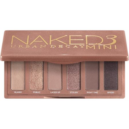 Urban Decay Naked 3 Mini Paleta de sombras de ojos vegana ofrece tonos atemporales mates y brillantes 6 tonos
