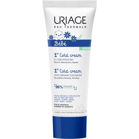 Uriage Bébé Cold Cream Tratamiento facial para bebés nutre protegiendo la piel seca y delicada con ingredientes naturales 75 ml
