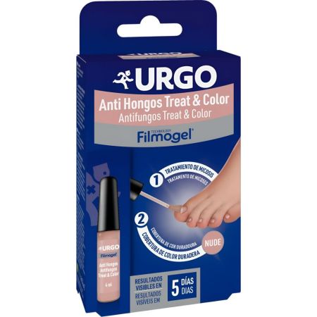 Urgo Apósito Filmogel Anti Hongos Treat & Color Apósito líquido para uñas dañadas por hongos y traumatismos leves 4 ml